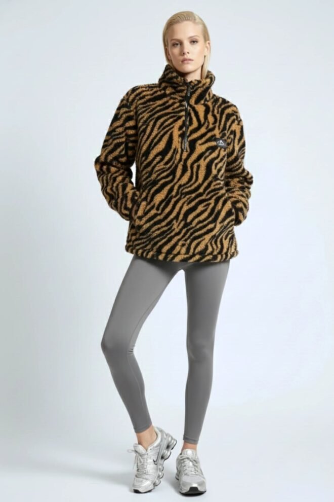 Marc Angelo Tiger Print Fleece US45508-TIG-1