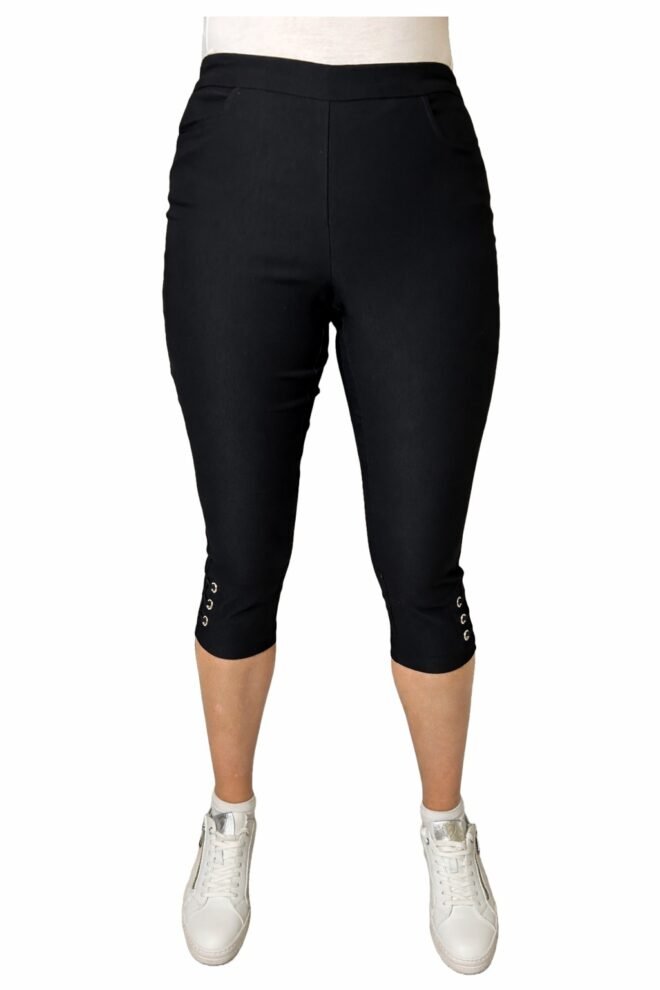 Pinns Figure Sculpting black crop pants 408C-BLK-1