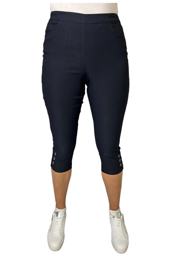 Pinns Figure Sculpting navy crop pants 408C-NAVY-1