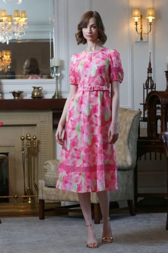 Rant and Rave Eden pink floral dress. EDEN-PINK-1