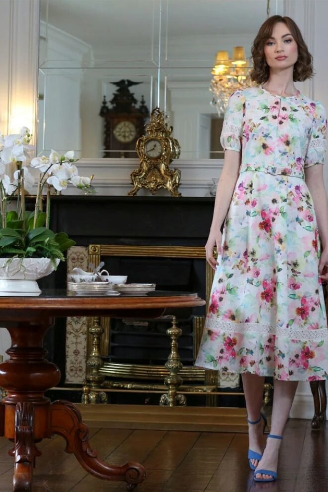 Rant and Rave Eden white floral dress. EDEN-WHI-1