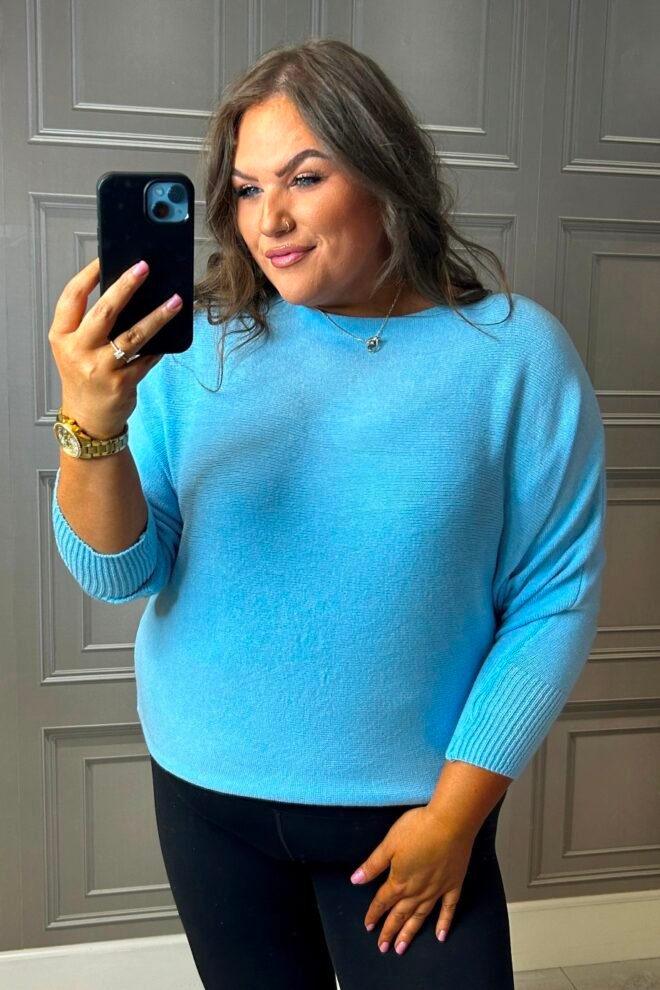 Julia Top Baby Blue One Size Fits Sizes 10-18  JULIA-BABYBL-1