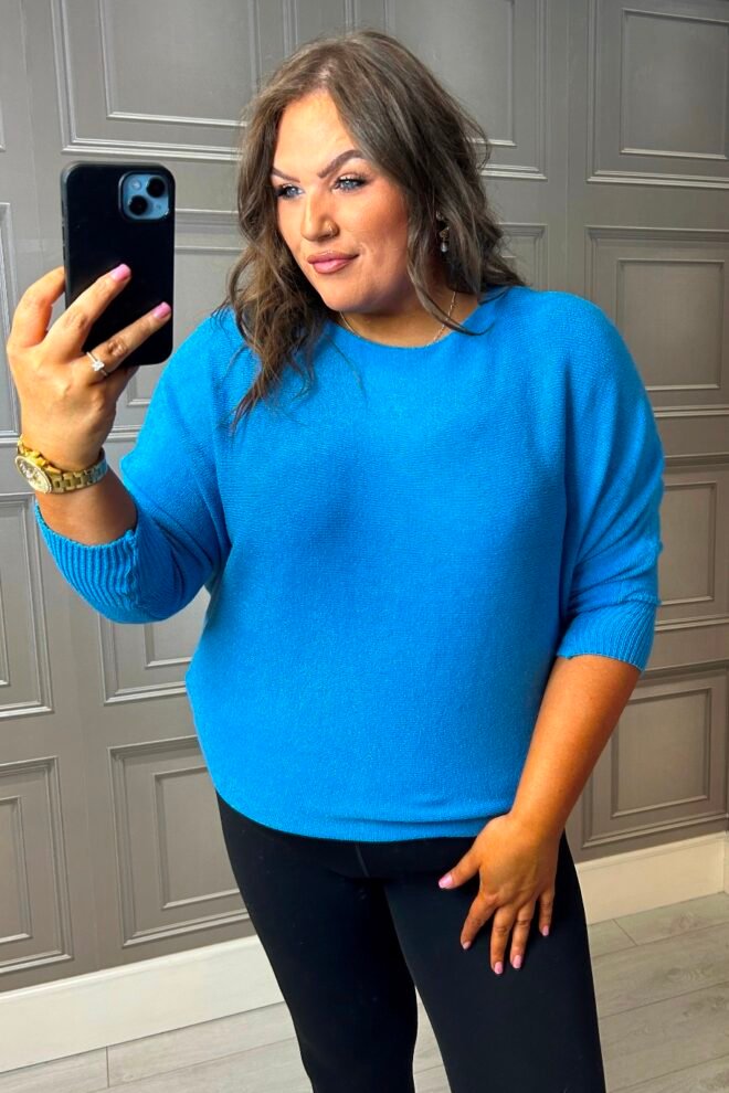 Julia Top Blue One Size Fits Sizes 10-18  JULIA-BLUE-1