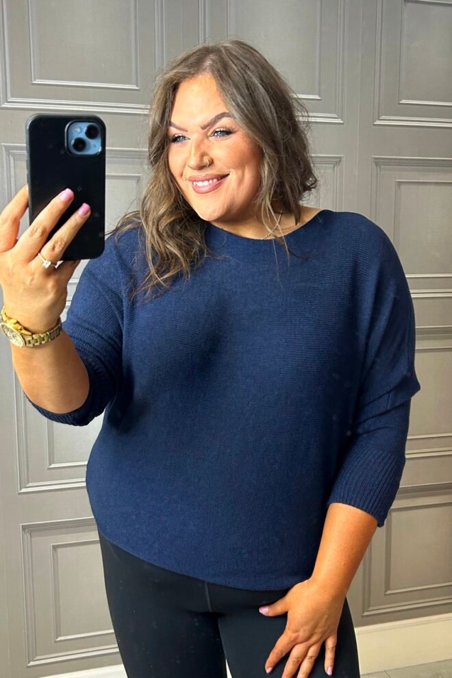 Julia Top Navy One Size Fits Sizes 10-18  JULIA-NAV-1