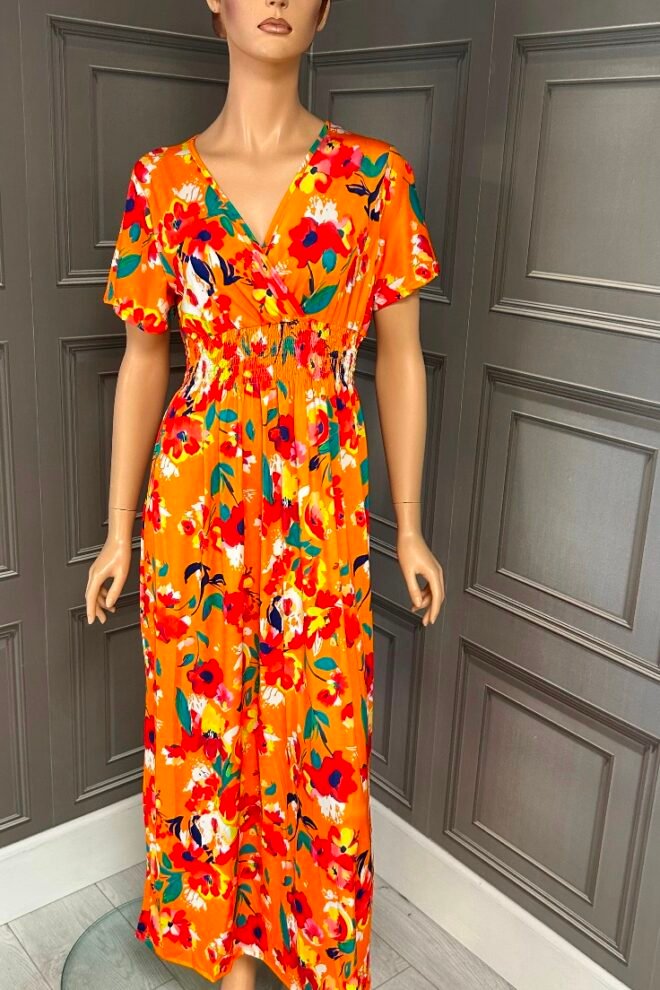 Magic Dress One Size Fits Sizes 10-20 Flora Orange FLORA-ORAN-1